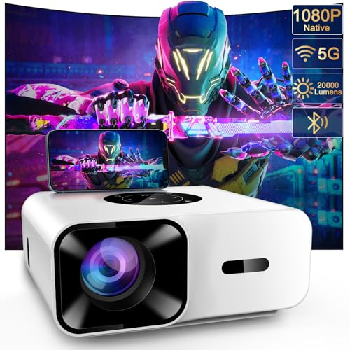 Mini Beamer 4K-Unterstützung, 2024 Neuer Full HD 1080P Projektor mit 20000 Lumen, Bluetooth und WiFi, Tragbarer Heimkino Beamer für Smartphone/TV Stick/PS5, HDMI/USB/AV, kompatibel mit iOS/Android Mini Beamer 4K-Unterstützung, 2024 Neuer Full HD 1080P Projektor mit 20000 Lumen, Bluetooth und WiFi, Tragbarer Heimkino Beamer für Smartphone/TV Stick/PS5, HDMI/USB/AV, kompatibel mit iOS/Android von Fwiull