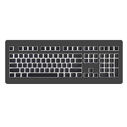 Fxndknjks 1Set Mechanische Tastatur Doppelhaut Milch Transparente Tastenkappe Pbt Kundenspezifische Creme Gelee Kunststoff (Schwarz) von Fxndknjks