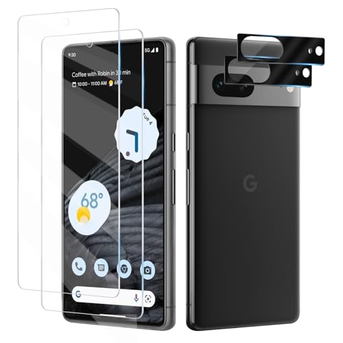 Fycyko [2+2 Pack für Google Pixel 7 Bildschirmschutz+Kamera Len Schutz, Ultraschall Fingerabdruck, 9H gehärtetes Glas, HD klar kratzfest Fycyko [2+2 Pack für Google Pixel 7 Bildschirmschutz+Kamera Len Schutz, Ultraschall Fingerabdruck, 9H gehärtetes Glas, HD klar kratzfest von Fycyko