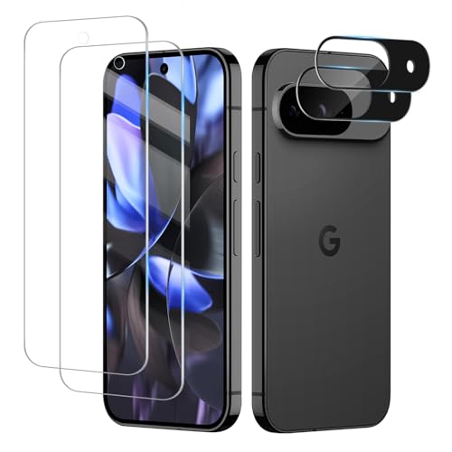 Fycyko [2+2 Pack für Google Pixel 9 Bildschirmschutz+Kamera Len Schutz, Ultraschall Fingerabdruck, 9H gehärtetes Glas, HD klar Kratzfest Fycyko [2+2 Pack für Google Pixel 9 Bildschirmschutz+Kamera Len Schutz, Ultraschall Fingerabdruck, 9H gehärtetes Glas, HD klar Kratzfest von Fycyko