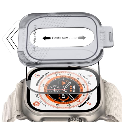 Fycyko 2 Stück Panzerglas für Apple Watch Ultra 2/Ultra,Schutzfolie für Apple Watch Ultra 49mm,9H-Härte Displayschutzfolie,Einfache Installation, Klar, Kratzfest Fycyko 2 Stück Panzerglas für Apple Watch Ultra 2/Ultra,Schutzfolie für Apple Watch Ultra 49mm,9H-Härte Displayschutzfolie,Einfache Installation, Klar, Kratzfest von Fycyko