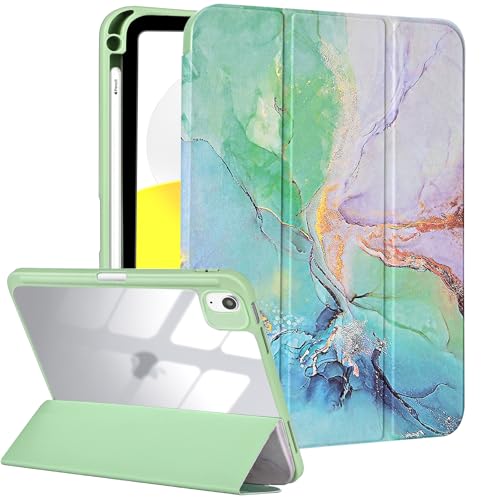 Fycyko Hülle für iPad Air 11-Zoll M3 2025/M2 2024/5. Generation 2022/4. Generation 2020 mit Bleistifthalter, Trifold Ständer mit Kratz- und Stoßfest, Herrlichem Muster Entwerfen- Marmor Grün Fycyko Hülle für iPad Air 11-Zoll M3 2025/M2 2024/5. Generation 2022/4. Generation 2020 mit Bleistifthalter, Trifold Ständer mit Kratz- und Stoßfest, Herrlichem Muster Entwerfen- Marmor Grün von Fycyko