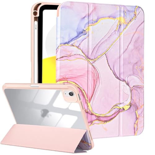 Fycyko Hülle für iPad Air 11-Zoll M3 2025/M2 2024/5. Generation 2022/4. Generation 2020 mit Bleistifthalter, Trifold Ständer mit Kratz- und Stoßfest, Herrlichem Muster Entwerfen- Marmor Rosa Fycyko Hülle für iPad Air 11-Zoll M3 2025/M2 2024/5. Generation 2022/4. Generation 2020 mit Bleistifthalter, Trifold Ständer mit Kratz- und Stoßfest, Herrlichem Muster Entwerfen- Marmor Rosa von Fycyko