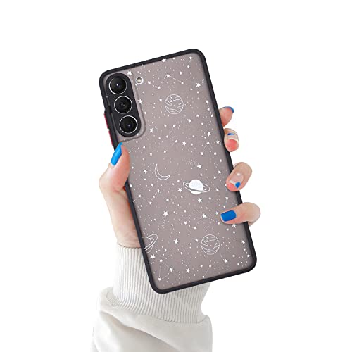 Fycyko Kompatibel mit Samsung Galaxy S23 Hülle, Silikon S23 hülle Handyhülle Samsung S23 Hülle Transparent Muster Stern Planet Matte Design Mädchen Men Clear Case für Samsung Galaxy S23- Star von Fycyko
