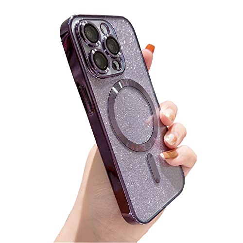 Fycyko Kompatibel mit iPhone 15 Pro Hülle Flash Glitter Aesthetic Handyhülle Kompatibel mit Magsafe Pailletten Design Luxus Magnetische Hülle für iPhone 15 Pro Hülle Soft TPU Case - Violett Fycyko Kompatibel mit iPhone 15 Pro Hülle Flash Glitter Aesthetic Handyhülle Kompatibel mit Magsafe Pailletten Design Luxus Magnetische Hülle für iPhone 15 Pro Hülle Soft TPU Case - Violett von Fycyko