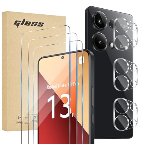 Fycyko Panzerglas und Kameraschutz für Xiaomi Redmi Note 13 Pro 4G,3 Stück Schutzfolie+3 Stück Panzerglas Kamera, 9H-Härte Displayschutzfolie, Klar, Antistatisch, Kratzfest Fycyko Panzerglas und Kameraschutz für Xiaomi Redmi Note 13 Pro 4G,3 Stück Schutzfolie+3 Stück Panzerglas Kamera, 9H-Härte Displayschutzfolie, Klar, Antistatisch, Kratzfest von Fycyko