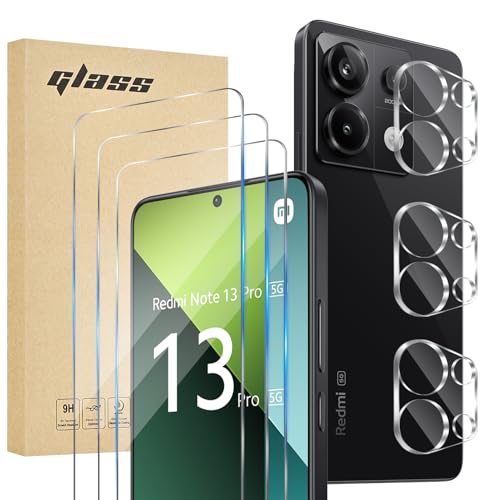 Fycyko Panzerglas und Kameraschutz für Xiaomi Redmi Note 13 Pro 5G,3 Stück Schutzfolie+3 Stück Panzerglas Kamera, 9H-Härte Displayschutzfolie, Klar, Antistatisch, Kratzfest Fycyko Panzerglas und Kameraschutz für Xiaomi Redmi Note 13 Pro 5G,3 Stück Schutzfolie+3 Stück Panzerglas Kamera, 9H-Härte Displayschutzfolie, Klar, Antistatisch, Kratzfest von Fycyko