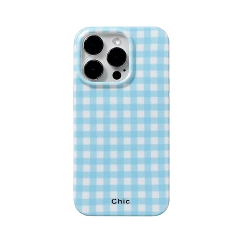 Fycyko Schutzhülle für iPhone 14 Pro Max, niedliches Gitter, stilvolles ästhetisches Muster, Mädchen, Frauen, glänzend, stoßfest, Schutzhülle für iPhone 14 Pro Max, Blau Fycyko Schutzhülle für iPhone 14 Pro Max, niedliches Gitter, stilvolles ästhetisches Muster, Mädchen, Frauen, glänzend, stoßfest, Schutzhülle für iPhone 14 Pro Max, Blau von Fycyko