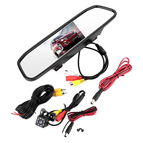 Auto Rückspiegel Monitor Kit 4.3in HD Spiegel Dash Cam wasserdichte Rückfahrkamera 8LED Rückspiegel Kamera Monitor Nachtsicht von Fydun