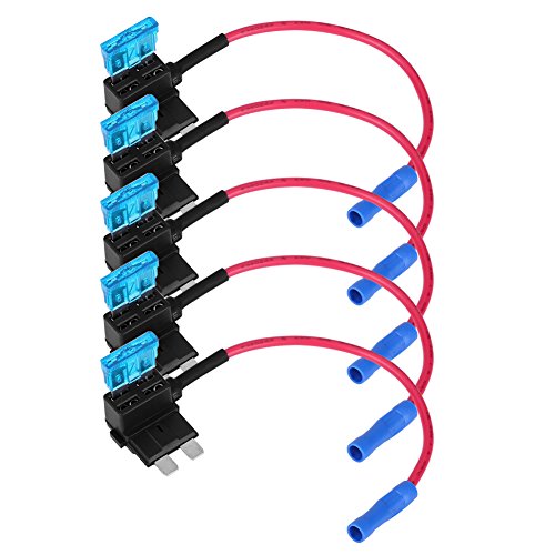 Auto Sicherungen, Fydun 5 Stück Flachsicherungsadapter Wasserdicht Sicherung Blade Adapter Auto (Medium) von Fydun