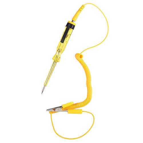 Circuit Tester, Fydun Auto Leitungstester Selbst Auto Träger Stromkreis Prüfvorrichtung Prüfstift Bleistift DC 6V 12V 24V Glühlampe Spannung Volt Tester Diagnosestift(Gelb) von Fydun