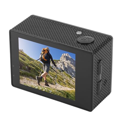 Cycling Camera 4K HD Elektronische Stabilisierung Regensicheres Weitwinkel Wearable Video Recorder mit 2,0 -Zoll -Bildschirm für Lenker von Fydun