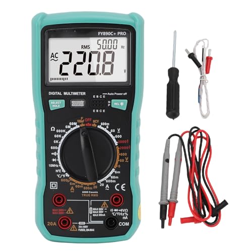 Digital Multimeter 6000 Zählt Spannungsstromkapazitätsbeständungswert Dioden -Triodentests für Elektriker und -Enthusiasten Digital Multimeter 6000 Zählt Spannungsstromkapazitätsbeständungswert Dioden -Triodentests für Elektriker und -Enthusiasten von Fydun