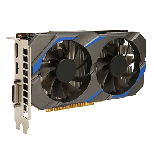 Fydun 1050 Ti Grafikkarte 4 GB GDDR5 128 Bit PCI Express 3.0x16 Schnittstelle Gaming-Grafikkarte mit 2 Extrem Leisen Lüftern für Professionelles Zubehör von Fydun