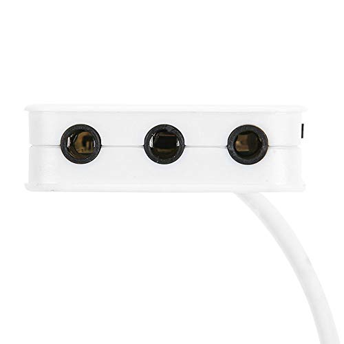 USB 2.0-Hub auf 3 USB 2.0-Anschlüsse + Kopfhörermikrofon mit 7.1-Kanal-Soundadapter-Port-Splitter, Professionelles Zubehör (White) von Fydun