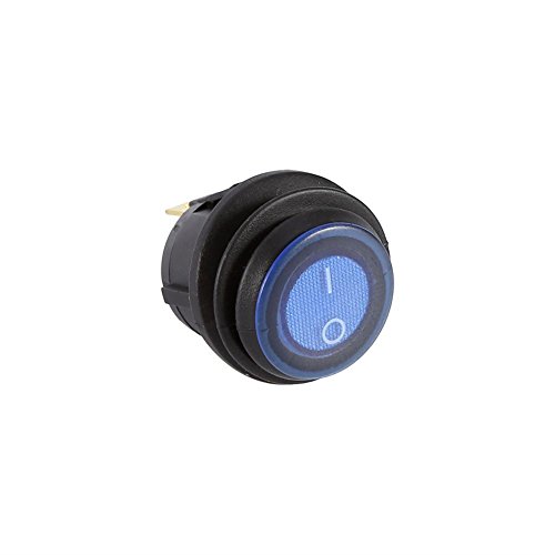 LED Rund Schalter, Fydun 12 V LED Punktlicht Auto Boot Runde Wippe EIN/AUS SPST Schalter für Auto Lkw Boot Marine Auto (Blau) von Fydun