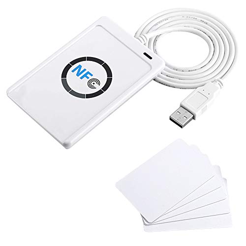 NFC RFID Reader/Writer, Fydun ACR122U Berührungsloser IC Lesegerät Kartenleser Chip, Reader Schreiber 14443A / B + Kostenlose Software in Weiß NFC RFID Reader/Writer, Fydun ACR122U Berührungsloser IC Lesegerät Kartenleser Chip, Reader Schreiber 14443A / B + Kostenlose Software in Weiß von Fydun