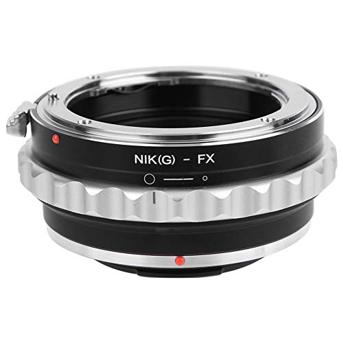 NIK G FX Aluminiumlegierungs-Objektiv-Montage-Adapterring für Nikon G/S/D-Objektiv an für Fuji FX-Mount-Kamera, Verstellbares Fotozubehör von Fydun