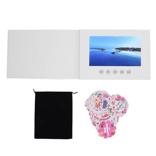 Video Grußkarte LCD -Bildschirm 720p HD Videobild DIY Elektronische Broschüre für Hochzeit Weihnachtsfest (10 Zoll) von Fydun