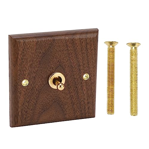 Antike Walnuss -Kippschalter, 250 V 16A Single Toggle Switch Retro Handgefertigte Holz Walnusswandplatte Leichtkippschalter für Wohnzimmer und Schlafzimmer Antike Walnuss -Kippschalter, 250 V 16A Single Toggle Switch Retro Handgefertigte Holz Walnusswandplatte Leichtkippschalter für Wohnzimmer und Schlafzimmer von Fyearfly