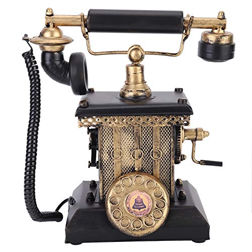 Antikes Telefon, Handbetätigtes Telefon im europäischen Stil Vintage antikes Telefon für Schlafzimmer Wohnzimmer Schaufensterdekoration von Fyearfly