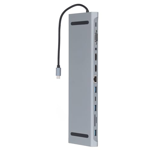 Fyearfly USB C Dockingstation 12 in 1 USB C Hub Docking Station 100W PD mit 2 HDMI VGA 2 USB 3.0 Ethernet SD/TF Kartensteckplatz Gigabit Ethernet für Laptop Fyearfly USB C Dockingstation 12 in 1 USB C Hub Docking Station 100W PD mit 2 HDMI VGA 2 USB 3.0 Ethernet SD/TF Kartensteckplatz Gigabit Ethernet für Laptop von Fyearfly
