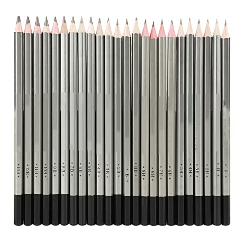 Fyearfly Zeichnen Bleistift, 24-teiliger Skizzenkunst-Graphit-Zeichenstift, ungiftiger Buntstift, 9H-14B von Fyearfly