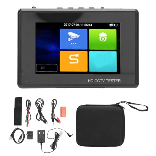 Handgelenk CCTV -Tester, Tragbarer Kameratester 4 Zoll IPS Kapazitiver Touchscreen 4K H.265 IP CVI TVI AHD Analog -Kamera -Tester für Kamerafildtests (EU-Stecker 100-240V) von Fyearfly