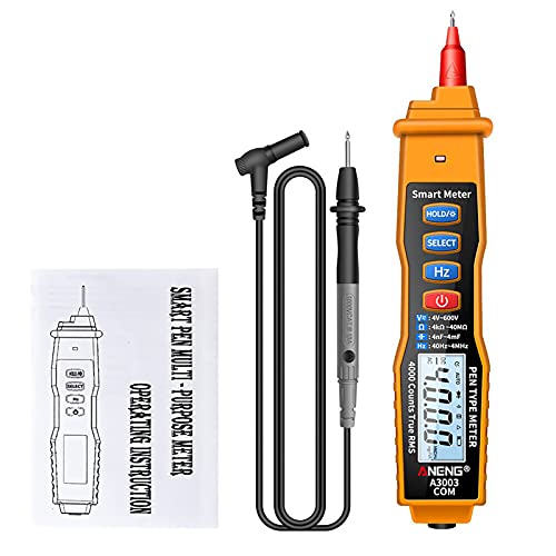 Stift-Multimeter, Multifunktions-Digitalmultimeter Berührungslos 0-600V AC/DC Spannung/Widerstand/Kapazität/Hz/Tester mit Taschenlampe, für elektrische Prüfkreise Stift-Multimeter, Multifunktions-Digitalmultimeter Berührungslos 0-600V AC/DC Spannung/Widerstand/Kapazität/Hz/Tester mit Taschenlampe, für elektrische Prüfkreise von Fyearfly