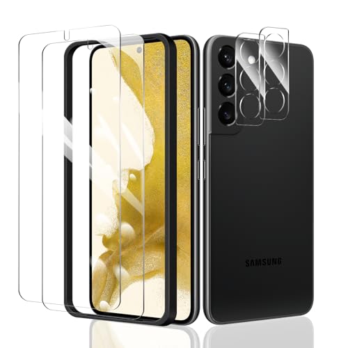 2 Stück Schutzfolie für Samsung Galaxy S22 + 2 Stück Kameraschutz mit einfachem Befestigungswerkzeug, Panzer Schutz Glas, gehärtetem Glas, 9H Härte, HD-Klar Displayschutzfolie 2 Stück Schutzfolie für Samsung Galaxy S22 + 2 Stück Kameraschutz mit einfachem Befestigungswerkzeug, Panzer Schutz Glas, gehärtetem Glas, 9H Härte, HD-Klar Displayschutzfolie von Fylnatc