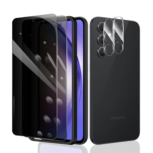 2 Stück Sichtschutz Schutzfolie für Samsung Galaxy A54 + 2 Stück Kameraschutz mit einfachem Befestigungswerkzeug, Anti-Spy Panzer Schutz Glas, Anti-Spionage Panzerfolie, gehärtetem Glas 2 Stück Sichtschutz Schutzfolie für Samsung Galaxy A54 + 2 Stück Kameraschutz mit einfachem Befestigungswerkzeug, Anti-Spy Panzer Schutz Glas, Anti-Spionage Panzerfolie, gehärtetem Glas von Fylnatc