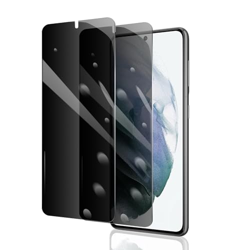 2 Stück Sichtschutz Schutzfolie für Samsung Galaxy S21, Anti-Spy Panzer Schutz Glas, Anti-Spionage Panzerfolie, Display Sichtschutzfolie aus gehärtetem Glas, Privacy Schutzglas, Anti- Kratzer von Fylnatc
