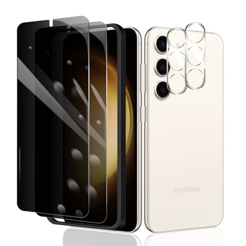 2 Stück Sichtschutz Schutzfolie für Samsung Galaxy S23 + 2 Stück Kameraschutz mit einfachem Befestigungswerkzeug, Anti-Spy Panzer Schutz Glas, Anti-Spionage Panzerfolie, gehärtetem Glas 2 Stück Sichtschutz Schutzfolie für Samsung Galaxy S23 + 2 Stück Kameraschutz mit einfachem Befestigungswerkzeug, Anti-Spy Panzer Schutz Glas, Anti-Spionage Panzerfolie, gehärtetem Glas von Fylnatc