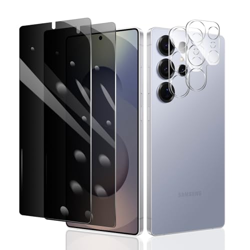 2 Stück Sichtschutz Schutzfolie für Samsung Galaxy S25 Ultra + 2 Stück Kameraschutz, Anti-Spy Panzer Schutz Glas, Anti-Spionage Panzerfolie, Display Sichtschutzfolie aus gehärtetem Glas 2 Stück Sichtschutz Schutzfolie für Samsung Galaxy S25 Ultra + 2 Stück Kameraschutz, Anti-Spy Panzer Schutz Glas, Anti-Spionage Panzerfolie, Display Sichtschutzfolie aus gehärtetem Glas von Fylnatc