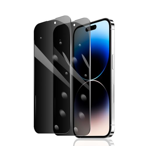 2 Stück Sichtschutz Schutzfolie für iPhone 14 Pro, Anti-Spy Panzer Schutz Glas, Anti-Spionage Panzerfolie, Display Sichtschutzfolie aus gehärtetem Glas, Privacy Schutzglas, Anti- Kratzer, 9H Härte 2 Stück Sichtschutz Schutzfolie für iPhone 14 Pro, Anti-Spy Panzer Schutz Glas, Anti-Spionage Panzerfolie, Display Sichtschutzfolie aus gehärtetem Glas, Privacy Schutzglas, Anti- Kratzer, 9H Härte von Fylnatc