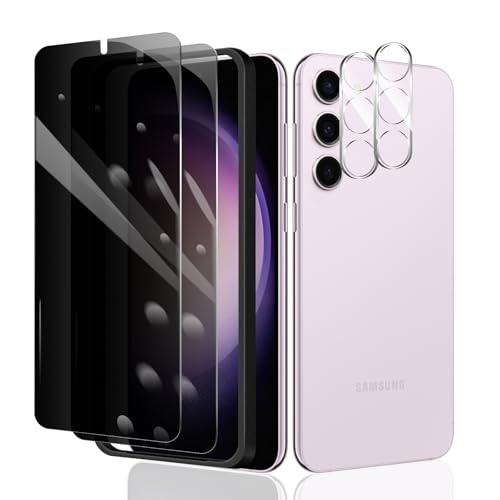2 × Sichtschutz Displayschutzfolie für Galaxy S23+/S23 Plus+ 2 × Kameraobjektivschutz + 1 × Einbaurahmen, Anti-Spionage-Hartglasfolie, 9H Härte, einfache Installation, blasenfrei, Aufprallschutz 2 × Sichtschutz Displayschutzfolie für Galaxy S23+/S23 Plus+ 2 × Kameraobjektivschutz + 1 × Einbaurahmen, Anti-Spionage-Hartglasfolie, 9H Härte, einfache Installation, blasenfrei, Aufprallschutz von Fylnatc