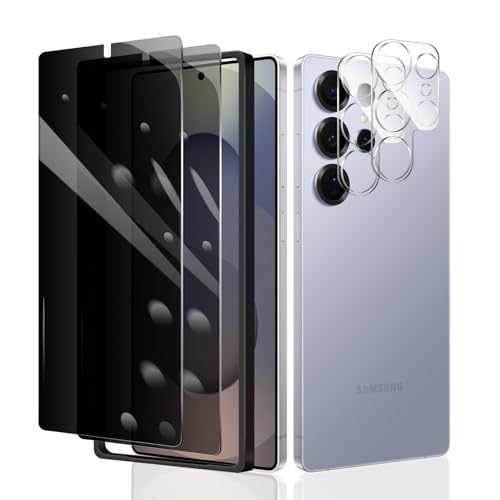 2 × Sichtschutz Displayschutzfolie für Galaxy S25 Ultra+ 2 × Kameraobjektivschutz + 1 × Einbaurahmen, Anti-Spionage-Hartglasfolie, 9H Härte, einfache Installation, blasenfrei, stoßfester Schutz 2 × Sichtschutz Displayschutzfolie für Galaxy S25 Ultra+ 2 × Kameraobjektivschutz + 1 × Einbaurahmen, Anti-Spionage-Hartglasfolie, 9H Härte, einfache Installation, blasenfrei, stoßfester Schutz von Fylnatc