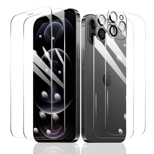 Fylnatc 2 Stück Schutzfolie für iPhone 12 Pro + 2 Stück Kameraschutz + 2 Stück Rückseite Schutzfolie mit einfachem Befestigungswerkzeug, Panzer Schutz Glas, Display Schutzfolie aus gehärtetem Glas Fylnatc 2 Stück Schutzfolie für iPhone 12 Pro + 2 Stück Kameraschutz + 2 Stück Rückseite Schutzfolie mit einfachem Befestigungswerkzeug, Panzer Schutz Glas, Display Schutzfolie aus gehärtetem Glas von Fylnatc