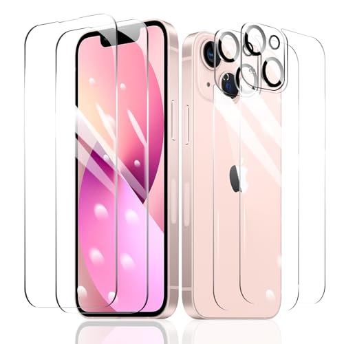 Fylnatc 2 Stück Schutzfolie für iPhone 13 + 2 Stück Kameraschutz + 2 Stück Rückseite Schutzfolie mit einfachem Befestigungswerkzeug, Panzer Schutz Glas, Display Schutzfolie aus gehärtetem Glas Fylnatc 2 Stück Schutzfolie für iPhone 13 + 2 Stück Kameraschutz + 2 Stück Rückseite Schutzfolie mit einfachem Befestigungswerkzeug, Panzer Schutz Glas, Display Schutzfolie aus gehärtetem Glas von Fylnatc