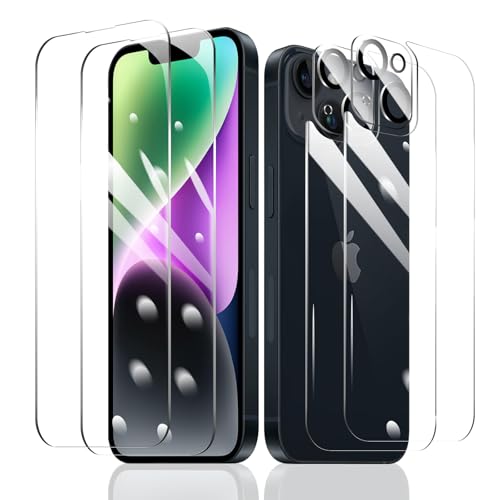 Fylnatc 2 Stück Schutzfolie für iPhone 14 Plus + 2 Stück Kameraschutz + 2 Stück Rückseite Schutzfolie mit einfachem Befestigungswerkzeug, Panzer Schutz Glas, Display Schutzfolie aus gehärtetem Glas Fylnatc 2 Stück Schutzfolie für iPhone 14 Plus + 2 Stück Kameraschutz + 2 Stück Rückseite Schutzfolie mit einfachem Befestigungswerkzeug, Panzer Schutz Glas, Display Schutzfolie aus gehärtetem Glas von Fylnatc