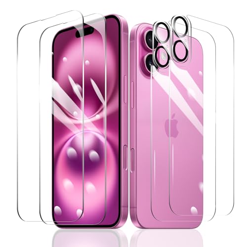 Fylnatc 2 Stück Schutzfolie für iPhone 16 Plus + 2 Stück Kameraschutz + 2 Stück Rückseite Schutzfolie mit einfachem Befestigungswerkzeug, Panzer Schutz Glas, Display Schutzfolie aus gehärtetem Glas Fylnatc 2 Stück Schutzfolie für iPhone 16 Plus + 2 Stück Kameraschutz + 2 Stück Rückseite Schutzfolie mit einfachem Befestigungswerkzeug, Panzer Schutz Glas, Display Schutzfolie aus gehärtetem Glas von Fylnatc