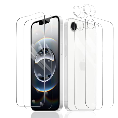 Fylnatc 2 Stück Schutzfolie für iPhone 16e + 2 Stück Kameraschutz + 2 Stück Rückseite Schutzfolie mit einfachem Befestigungswerkzeug, Panzer Schutz Glas, Display Schutzfolie aus gehärtetem Glas Fylnatc 2 Stück Schutzfolie für iPhone 16e + 2 Stück Kameraschutz + 2 Stück Rückseite Schutzfolie mit einfachem Befestigungswerkzeug, Panzer Schutz Glas, Display Schutzfolie aus gehärtetem Glas von Fylnatc