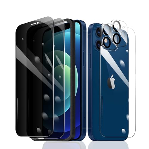 Fylnatc 2 x Sichtschutz für iPhone 12 Mini + 2 x Kameralinsenschutz + 1 x Schutzfolie aus gehärtetem Glas + 1 x Einbaurahmen, Anti-Spionage-9H-Härte, blasenfrei, stoßfester Schutz Fylnatc 2 x Sichtschutz für iPhone 12 Mini + 2 x Kameralinsenschutz + 1 x Schutzfolie aus gehärtetem Glas + 1 x Einbaurahmen, Anti-Spionage-9H-Härte, blasenfrei, stoßfester Schutz von Fylnatc