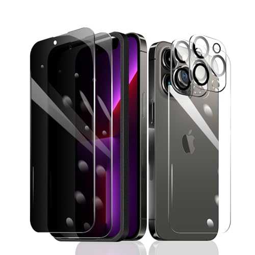 Fylnatc 2 x Sichtschutz für iPhone 13 Pro + 2 x Kameralinsenschutz + 1 x Schutzfolie aus gehärtetem Glas + 1 x Einbaurahmen, Anti-Spionage-9H-Härte, blasenfrei, stoßfester Schutz Fylnatc 2 x Sichtschutz für iPhone 13 Pro + 2 x Kameralinsenschutz + 1 x Schutzfolie aus gehärtetem Glas + 1 x Einbaurahmen, Anti-Spionage-9H-Härte, blasenfrei, stoßfester Schutz von Fylnatc