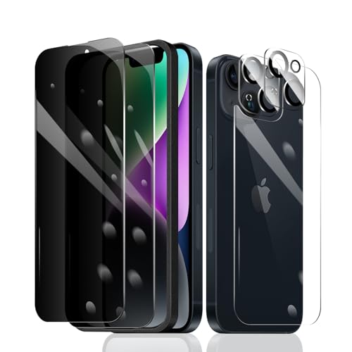 Fylnatc 2 x Sichtschutz für iPhone 14 Plus + 2 x Kameralinsenschutz + 1 x Schutzfolie aus gehärtetem Glas + 1 x Einbaurahmen, Anti-Spionage-9H-Härte, blasenfrei, stoßfester Schutz Fylnatc 2 x Sichtschutz für iPhone 14 Plus + 2 x Kameralinsenschutz + 1 x Schutzfolie aus gehärtetem Glas + 1 x Einbaurahmen, Anti-Spionage-9H-Härte, blasenfrei, stoßfester Schutz von Fylnatc