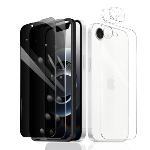 Fylnatc 2 x Sichtschutz für iPhone 16e + 2 x Kameralinsenschutz + 1 x Schutzfolie aus gehärtetem Glas + 1 x Einbaurahmen, Anti-Spionage-9H-Härte, blasenfrei, stoßfester Schutz Fylnatc 2 x Sichtschutz für iPhone 16e + 2 x Kameralinsenschutz + 1 x Schutzfolie aus gehärtetem Glas + 1 x Einbaurahmen, Anti-Spionage-9H-Härte, blasenfrei, stoßfester Schutz von Fylnatc