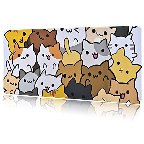Cartoon Cat Gaming Mauspad Große Schreibtischmatte XXL Mousepad Große erweiterte wasserdichte Tastaturpads mit rutschfester Gummiunterseite und genähtem Rand für Computerspieler, Büro, Zuhause, Cartoon Cat Gaming Mauspad Große Schreibtischmatte XXL Mousepad Große erweiterte wasserdichte Tastaturpads mit rutschfester Gummiunterseite und genähtem Rand für Computerspieler, Büro, Zuhause, von Fylybois
