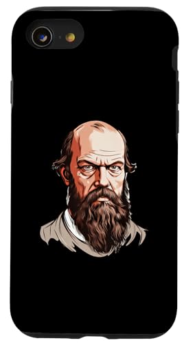 Fjodor Dostojewski Comic Hülle für iPhone SE (2020) / 7 / 8 von Fyodor Dostoevsky Art Style Designs For Historians