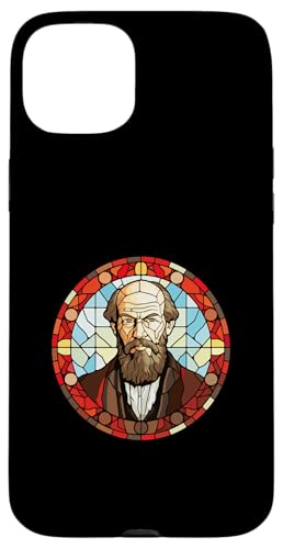 Fjodor Dostojewski Glasmalerei Hülle für iPhone 15 Plus von Fyodor Dostoevsky Art Style Designs For Historians