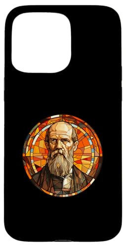 Fjodor Dostojewski Glasmalerei Hülle für iPhone 15 Pro Max von Fyodor Dostoevsky Art Style Designs For Historians
